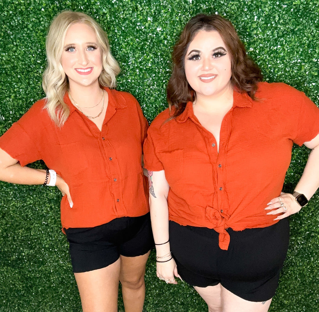 Burnt Orange Button Down